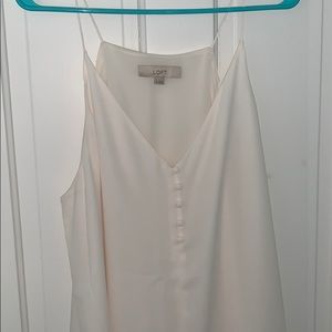 White Silky Loft Tank